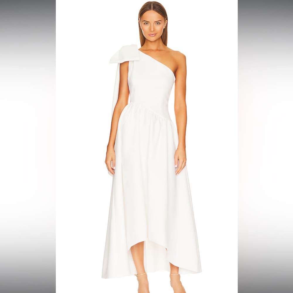 Liesel Dress in Ivory - Elegant One-Shoulder Dress